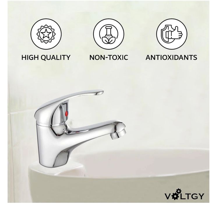 Chromowana bateria umywalkowa jednouchwytowa