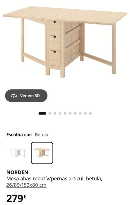 Mesa ikea NORDEN como nova