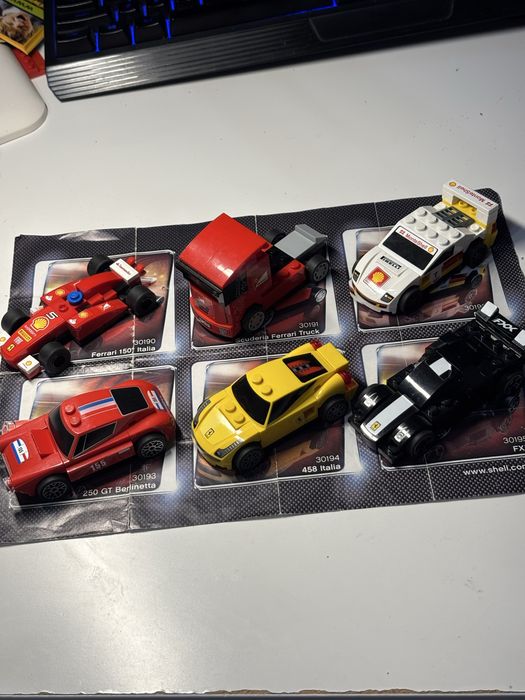 Lego Shell Cars: 30190, 30191, 30192, 30193, 30194, 30195