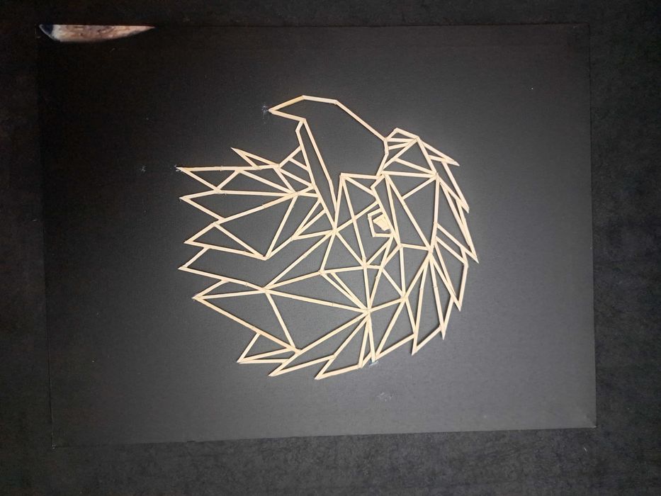 Quadro feito com paus de fósforo64729749838595122