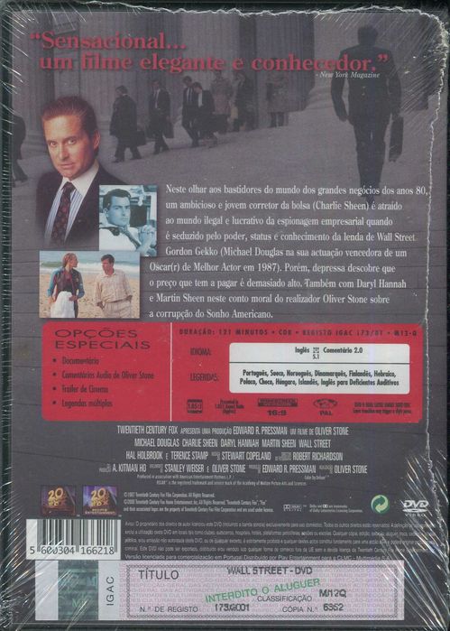 Wall Street – Novo/Selado c/Michael Douglas
