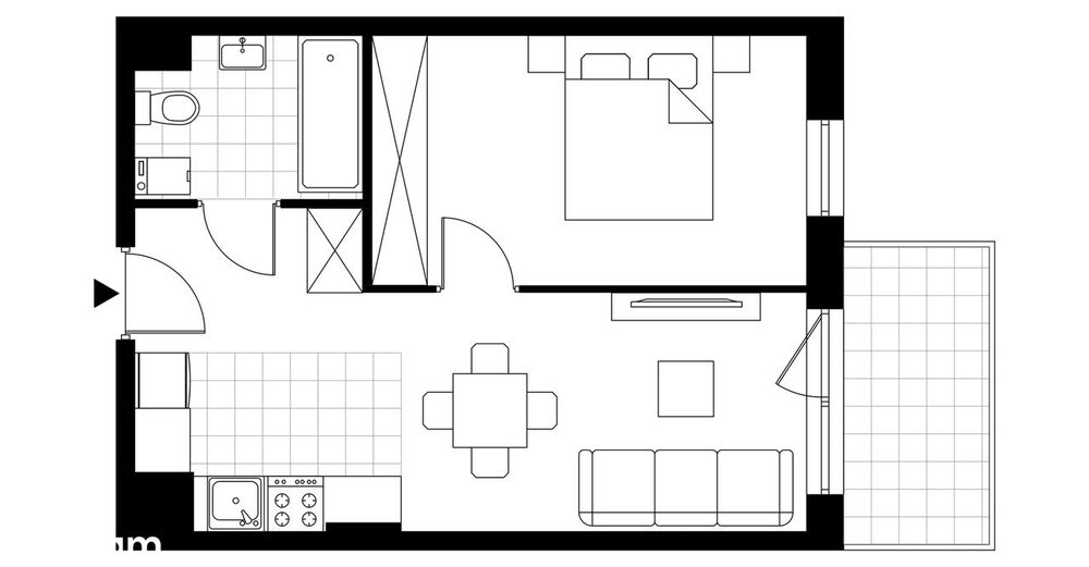 2-pokojowe mieszkanie 35 m² Bezpośrednio – pohled 4