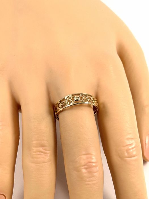 Złoty pierścionek rozmiar 21