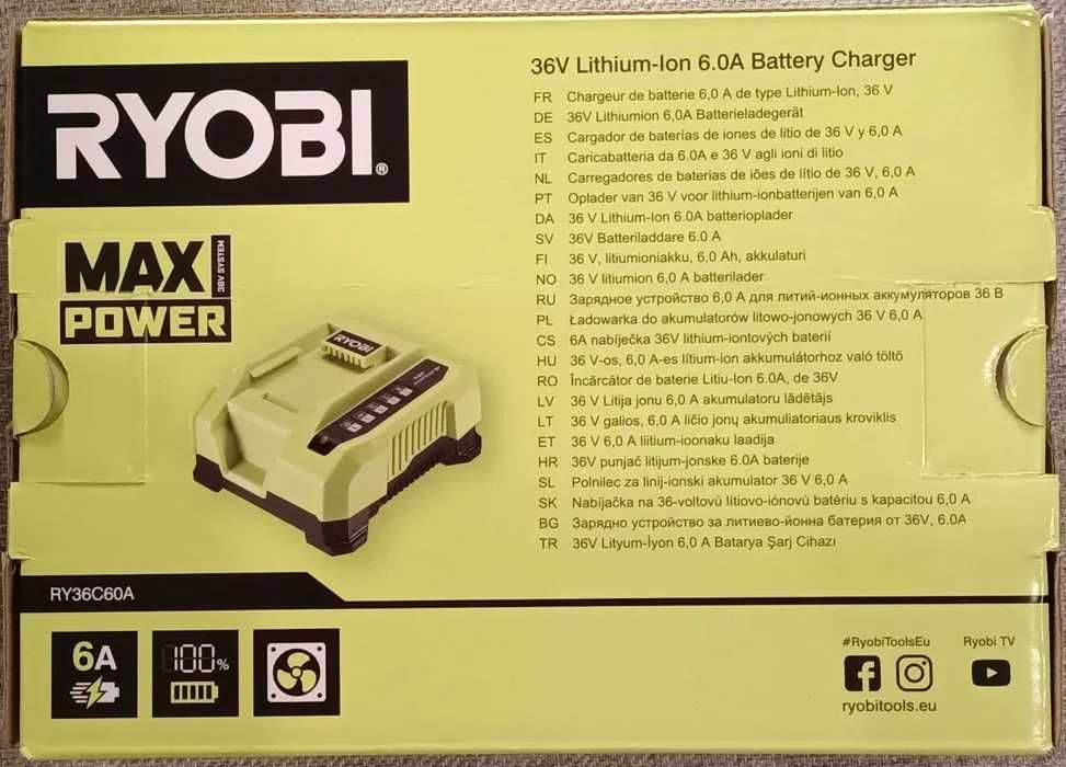 Ładowarka RYOBI RY36C60A AKU 36V 6Ah 5Ah Szybka ładowarka!!!