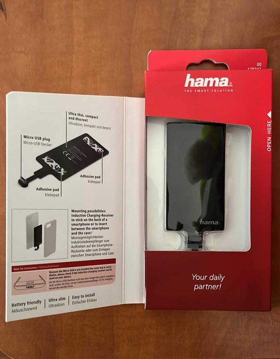 Hama Wireless Charging Adapter Micro USB 800 mA