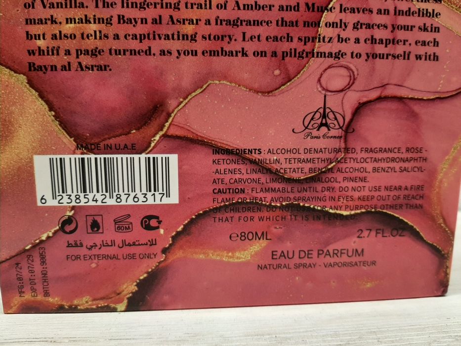 Paris Corner Bayn AI Asral 80 ml woda perfumowana damska