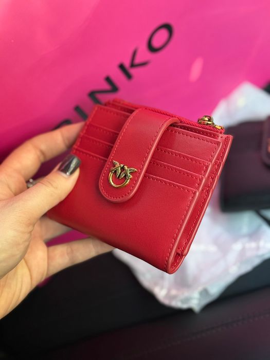 Гаманець кошелек Pinko чорний червоний