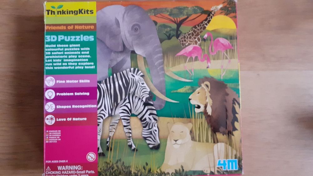 Puzzle 3D zwierzęta Dżungla