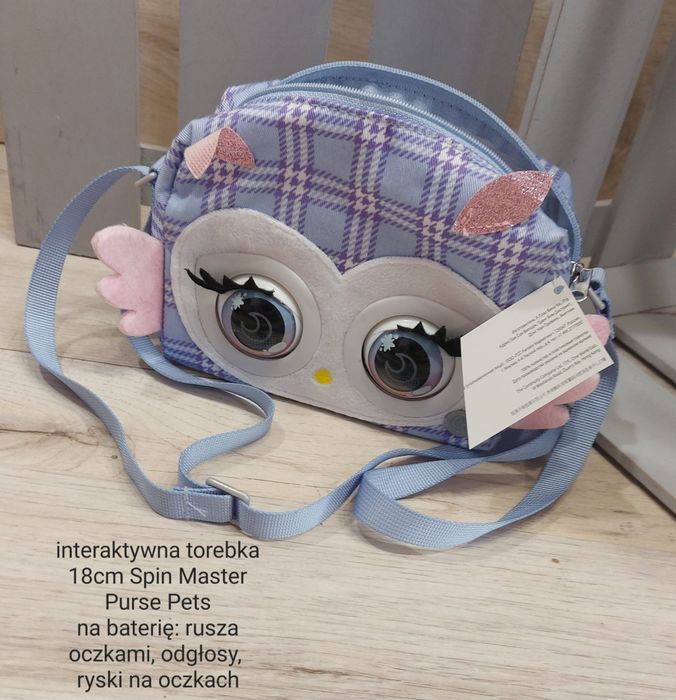 Torebka na baterie sowa nowa spin master pure pets