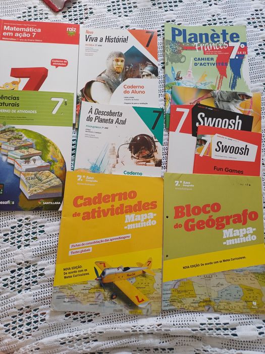 Livros de atividades escolares 7 ano
