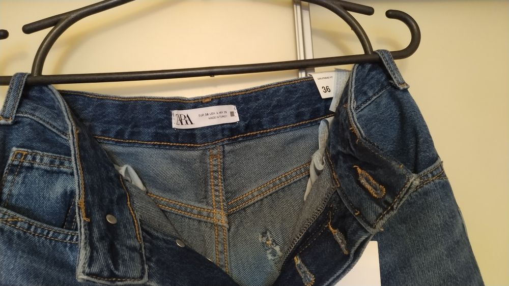 Нові прямі джинси джинсы Zara Girlfriend
