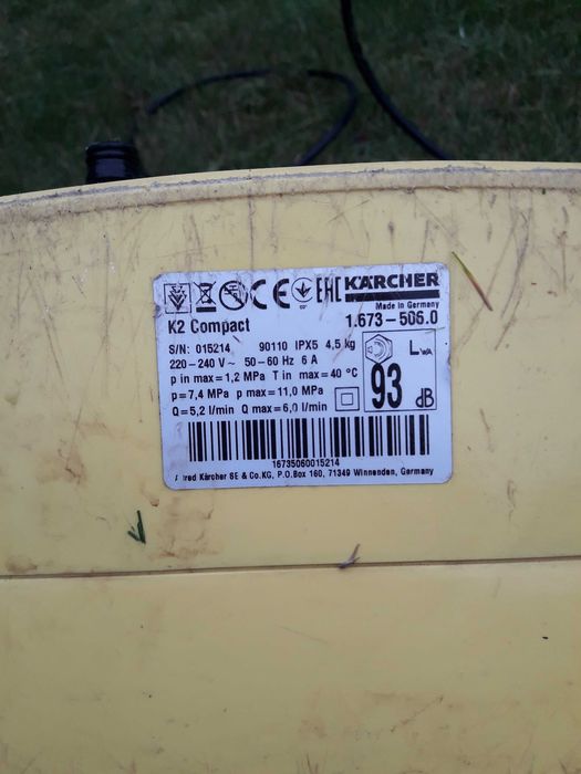 Мінімийка високого тиску Karcher K 2 Compact (1.673-506.0) минимойка