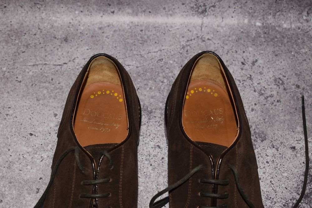 Doucal's Brogues Suede (Мужские Премиальные Броги Туфли Дерби Santoni