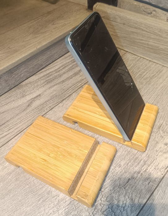 2 x Stojak, Podstawka bambusowa na telefon, tablet
