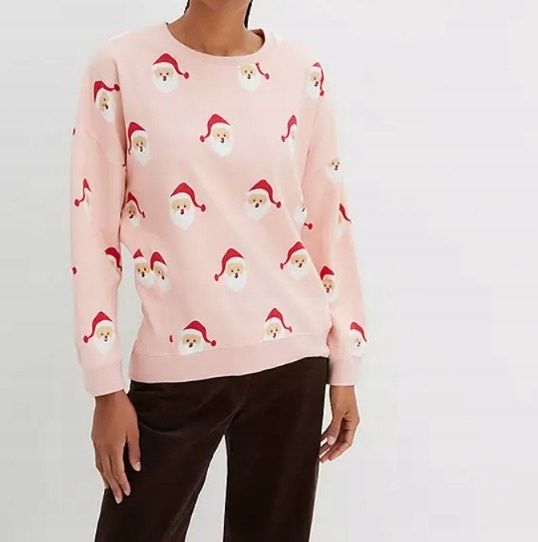 B.P.C bluza świąteczna różowa w mikołaje r.56/58