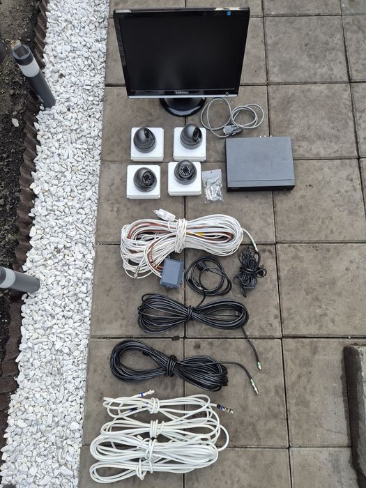 Zestaw monitoringu gise 4 kamery rejestrator kamera monitoring