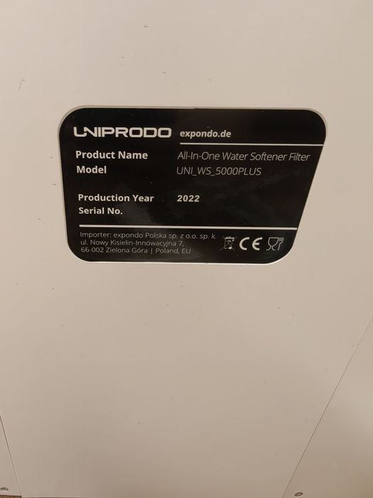 Zmiękczacz wody Uniprodo UNI_WS_5000PLUS (2022) - Komplet + akcesoria