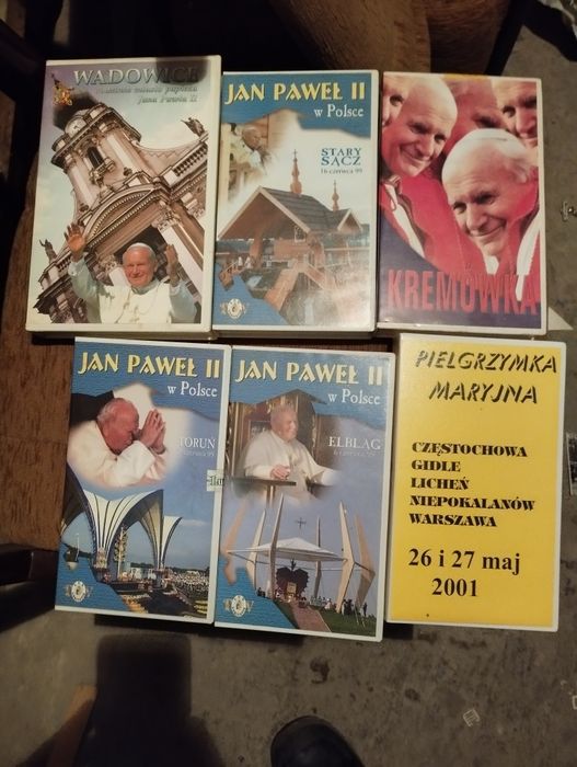 Zestaw kaset VHS Jan Paweł Drugi Papież