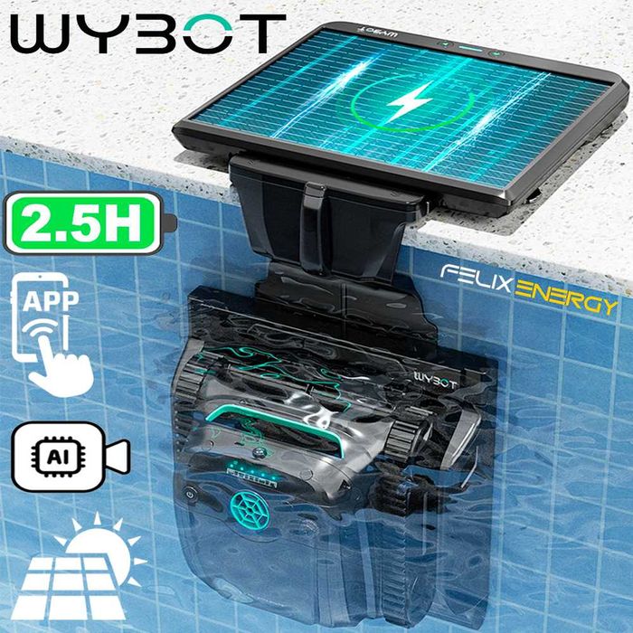 Robot de Piscina a Bateria Solar WYBOT S2 Solar VISION