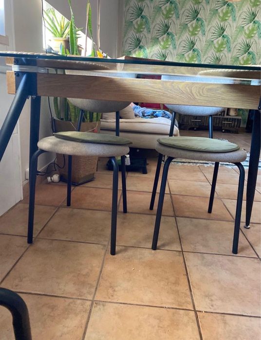 Mesa de vidro temperado 140x80