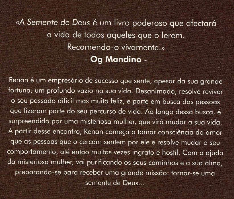 Livro A Semente de Deus de César Romão [Portes Grátis]
