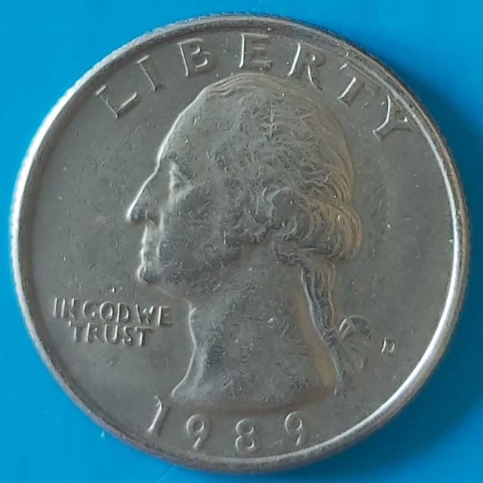 1/4 Dólar de 1989.D dos USA