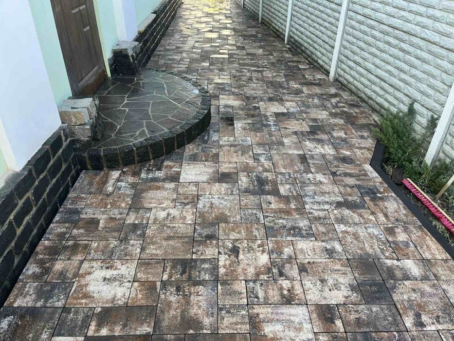 Плитка Тротуарная Харьков.Лайнстоун.Старый город.Кирпичик.Бордюр.