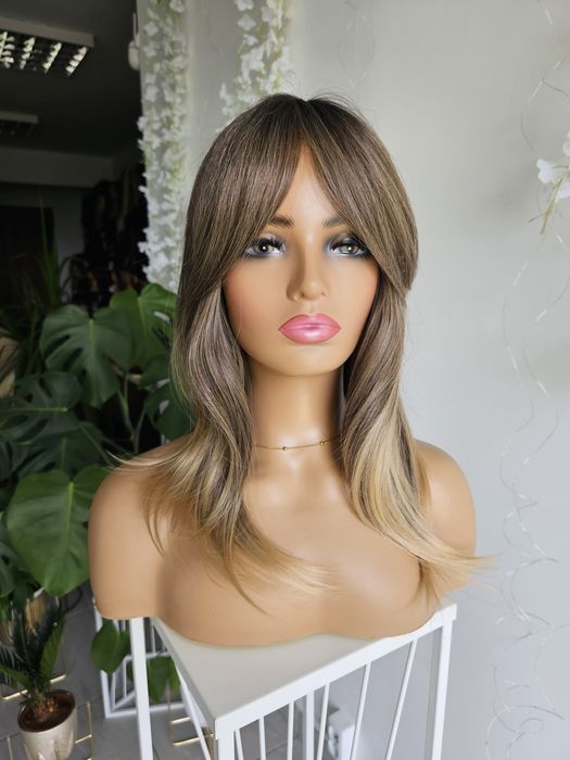 Topper Dagmara blond brąz mix naturalny efekt zagęszczenie włosów