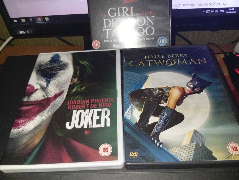 Набор DVD дисков Лицензия UK (Joker, Catwoman, Girl with the Dragon Tattoo)