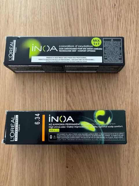 Tintas Inoa L'Oreal (6.32 e 6.34)