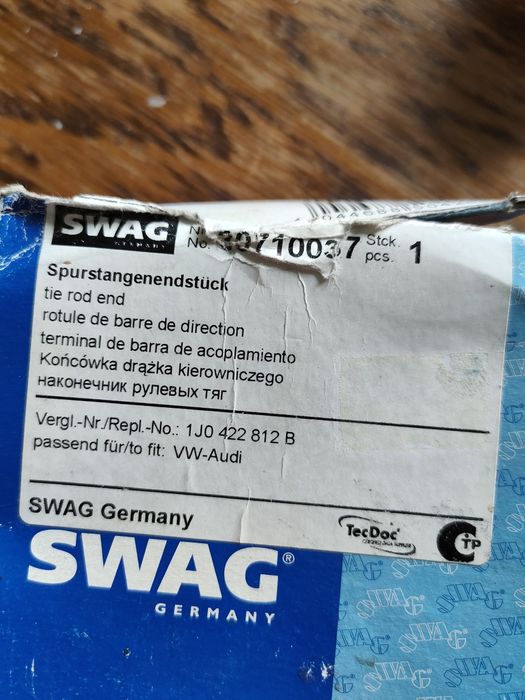 Końcówki drążka Audi VW SWAG prawa lewa