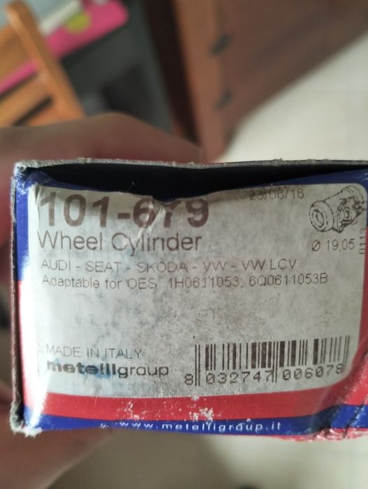 Calços e cilindros de roda (tambor)