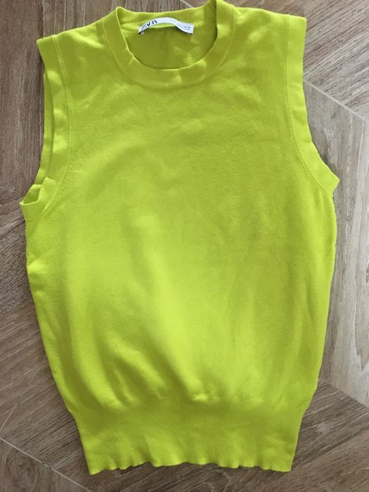 Neonowy bezrękawnik limonka Zara S