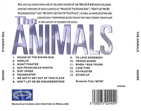 The Animals ‎– The Animals - CD