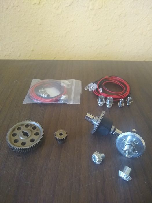 Запчастини Himoto, WL toys 1/18, 1/10 шестерні,  світло