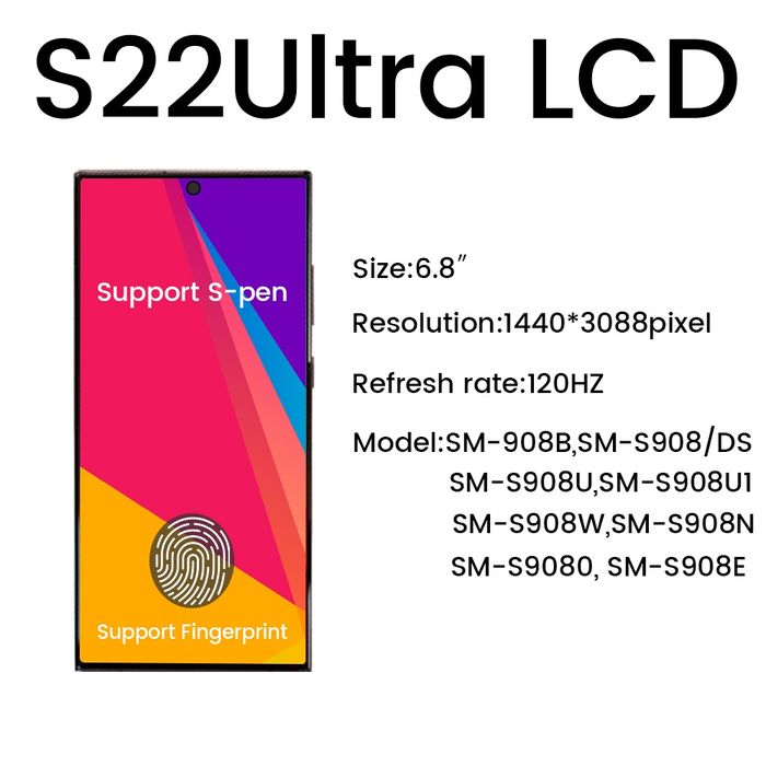 Ecrã S22 ultra Novo