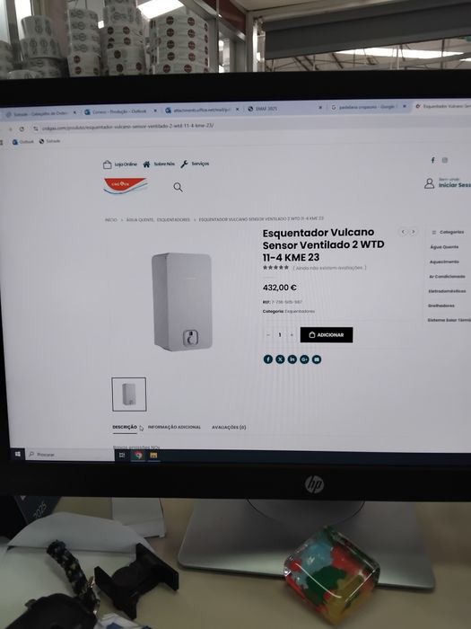 Esquentador vulcano sensor ventilado 2wtd11-4kme 23