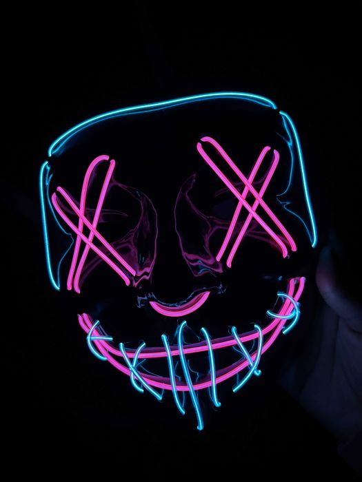 Máscara Halloween/Carnaval nova LED