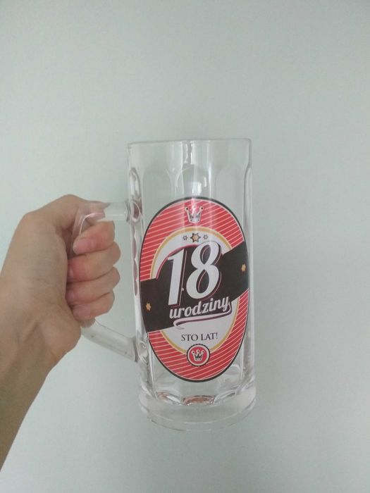 Kufel na piwo na 18 urodziny