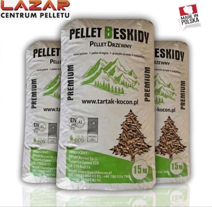 Pellet Beskidy Certyfikat En Plus A1  Lazar Gliwice Transport