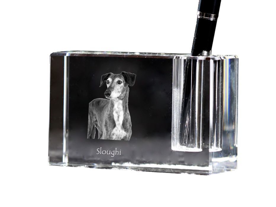 Chart perski, Saluki penholder kryształowy z psem Art-Dog
