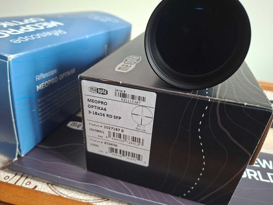 Luneta myśliwska Meopta MeoPro Optika6 3–18x56 RD SFP, krzyż 4C