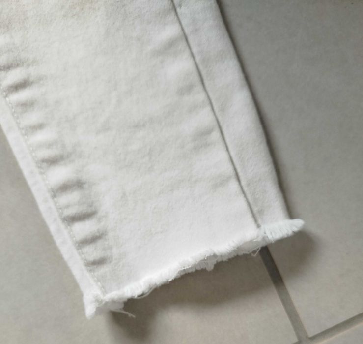 Spodnie damskie białe skinny, rozmiar 32