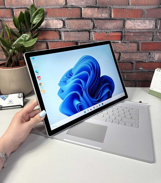 GTX 1060 6GB·Microsoft Surface Book 2·I7-8650U·16GB·SSD 256·3K touch·15"·Гарантія·Металевий·ноутбук трансформер·сенсорний·для ігор,графіки,дизайну·ТОП