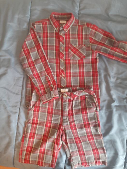 Camisa e calção menino 10 anos