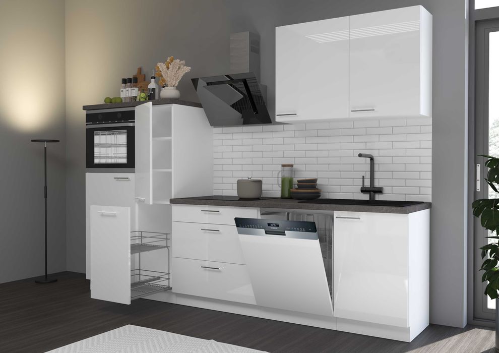 Zestaw mebli kuchennych kuchnia LAURA MDF połysk