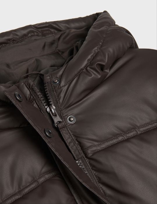 Шоколадна нова куртка puffer на дівчинку 134-140