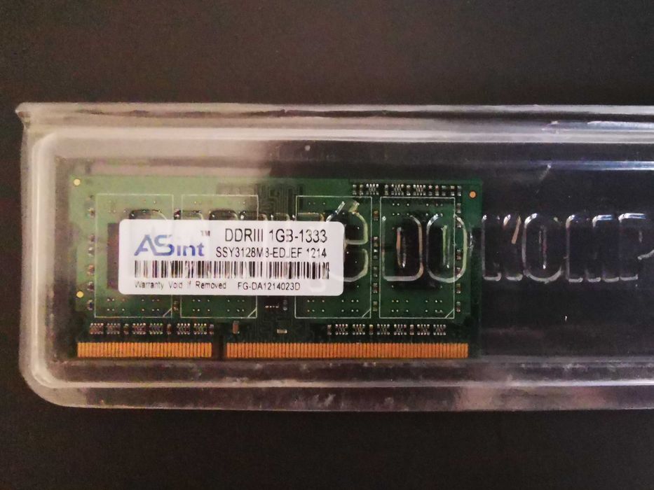 Pamięć RAM ASint DDR3-1333 Mhz  1GB SSY3128M8-EDJEF 1214