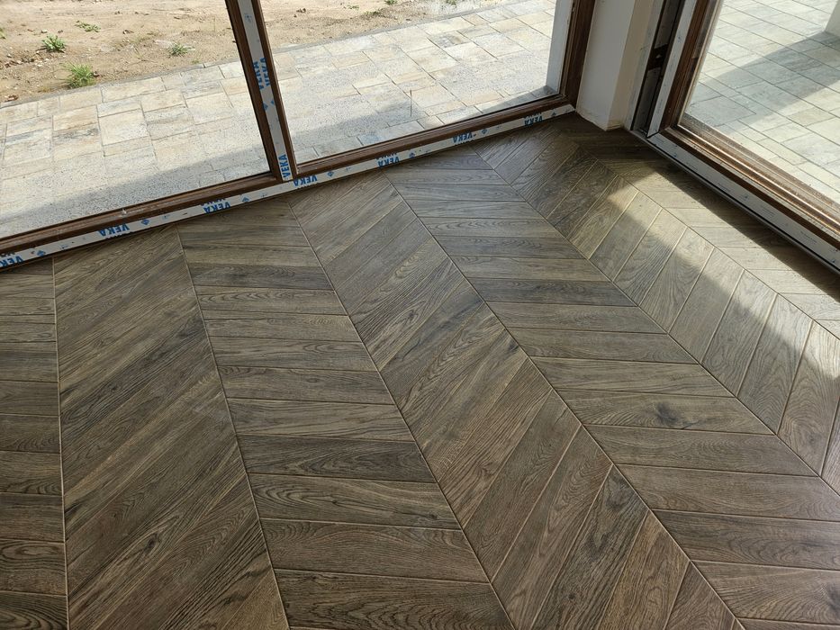 gres chevron granded miele mat 11x54 marazzi poland