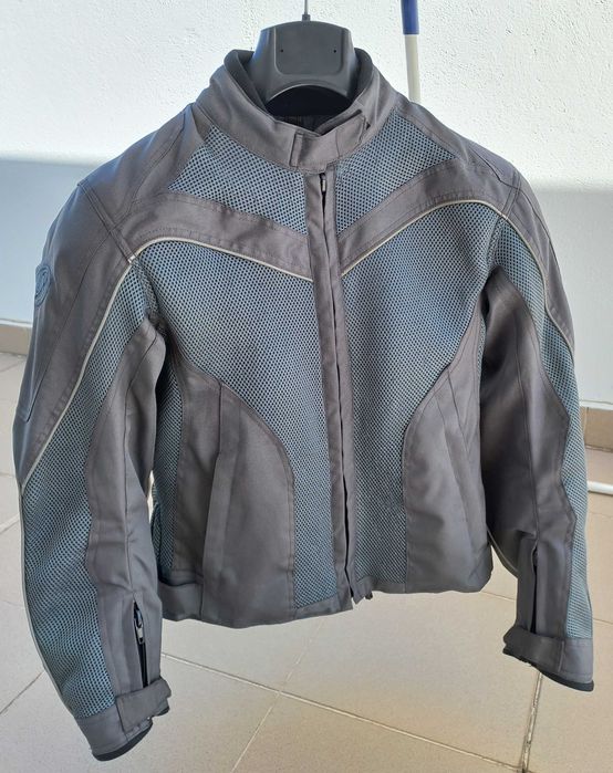 Blusão Motard Verão Senhora Cinza Tam. M